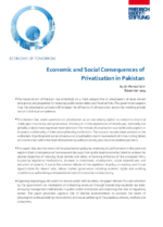 Economic and social consequences of privatisation in Pakistan